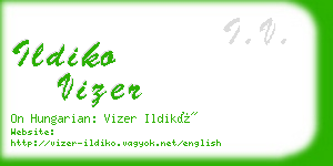 ildiko vizer business card